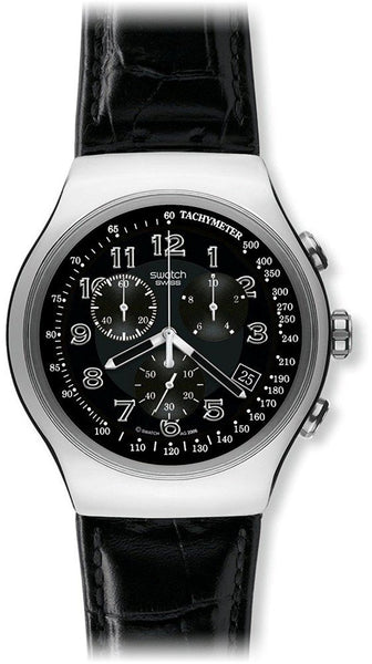 Swatch Analog Black Dial Men's Watch - YOS440